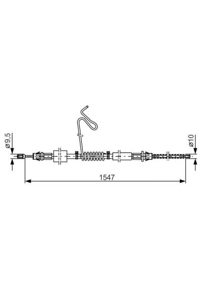 Tirante, freno di stazionamento bosch 30-1 987 477 174