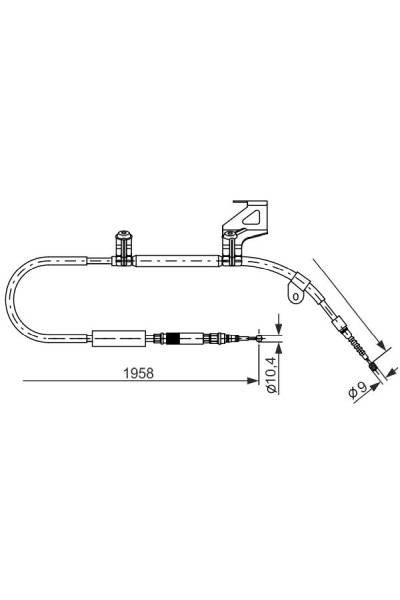 Tirante, freno di stazionamento bosch 30-1 987 477 604