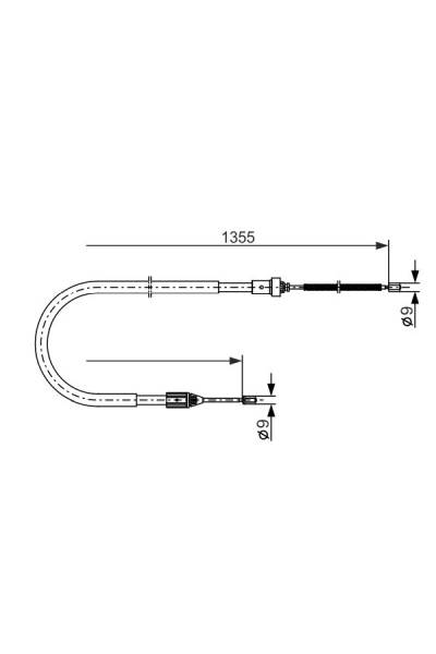 Tirante, freno di stazionamento bosch 30-1 987 477 644