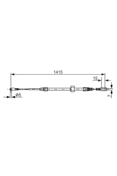 Tirante, freno di stazionamento bosch 30-1 987 477 856