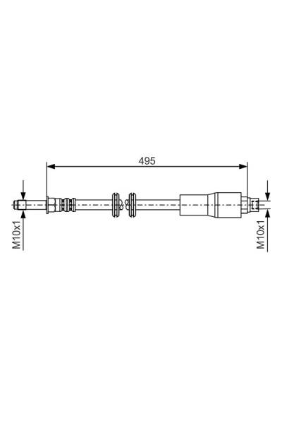 Tubo elastico del freno bosch 30-1 987 481 005