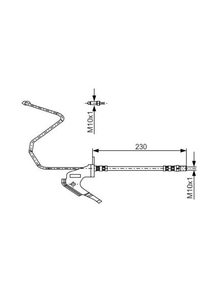 Tubo elastico del freno bosch 30-1 987 481 161