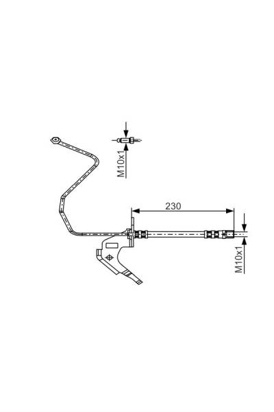 Tubo elastico del freno bosch 30-1 987 481 162