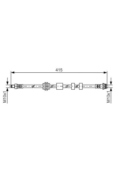 Tubo elastico del freno bosch 30-1 987 481 425