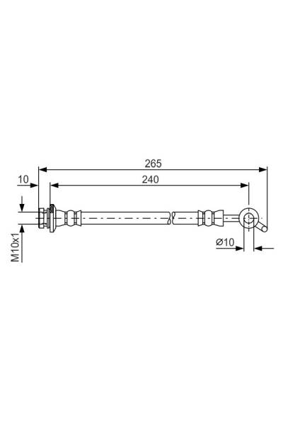 Tubo elastico del freno bosch 30-1 987 481 571