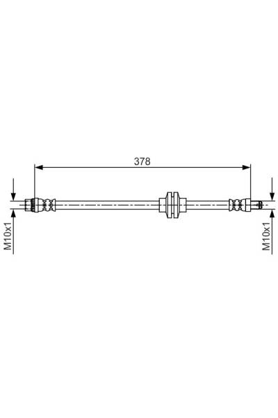 Tubo elastico del freno bosch 30-1 987 481 707