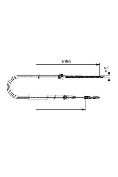 Tirante, freno di stazionamento bosch 30-1 987 482 125