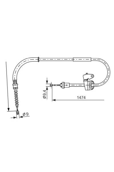 Tirante, freno di stazionamento bosch 30-1 987 482 229