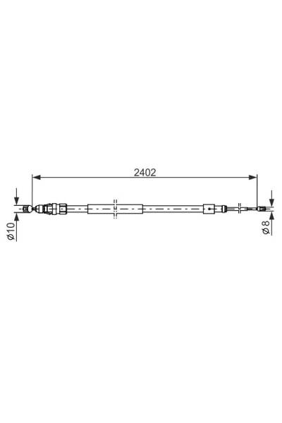 Tirante, freno di stazionamento bosch 30-1 987 482 276