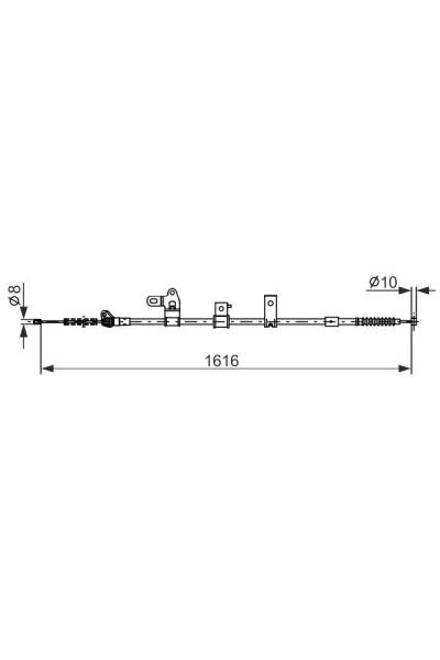 Tirante, freno di stazionamento bosch 30-1 987 482 307