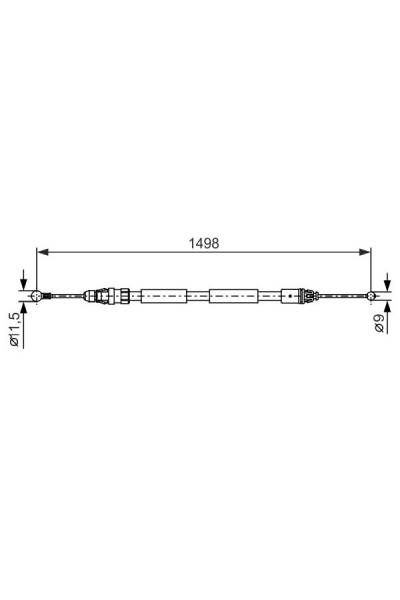 Tirante, freno di stazionamento bosch 30-1 987 482 387