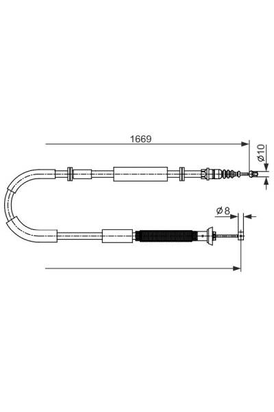 Tirante, freno di stazionamento bosch 30-1 987 482 588