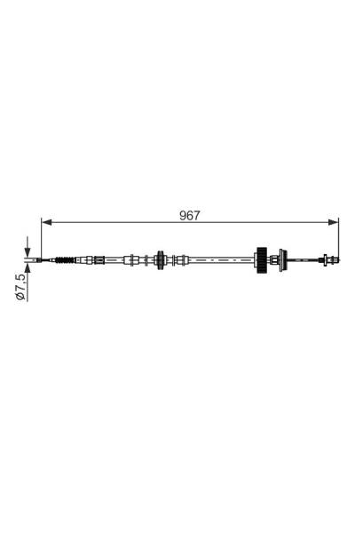 Tirante, freno di stazionamento bosch 30-1 987 482 794