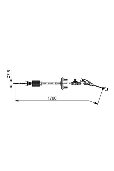 Tirante, freno di stazionamento bosch 30-1 987 482 796