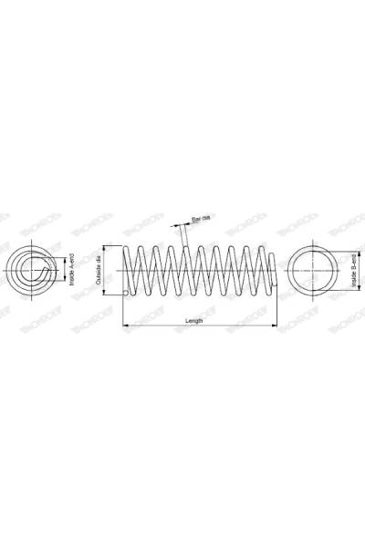 Molla autotelaio monroe 37-SP0045