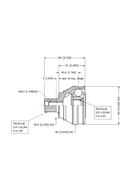 kit giunti  semiasse vema 4425-18560