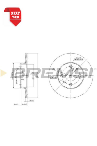 Disco  freno bremsi DBA140S