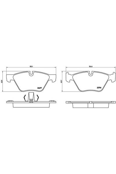 Kit pastiglie freno, Freno a disco BREMBO 65-P 06 060