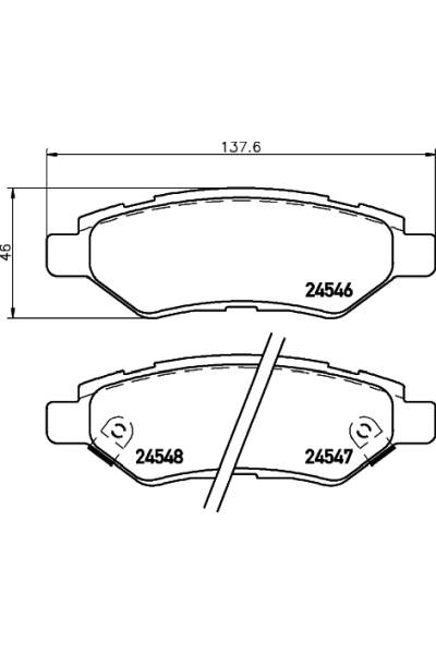 Set di pastiglie, freno a disco brembo 65-P 09 014