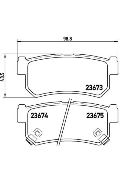 Kit pastiglie freno, Freno a disco BREMBO 65-P 15 010