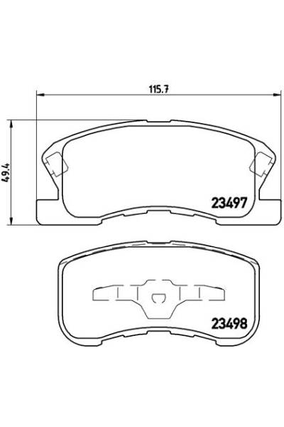 Kit pastiglie freno, Freno a disco BREMBO 65-P 16 008