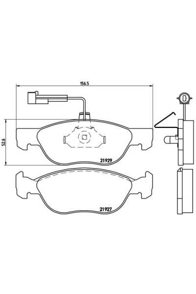 Kit pastiglie freno, Freno a disco BREMBO 65-P 23 071