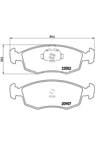 Kit pastiglie freno, Freno a disco BREMBO 65-P 23 079