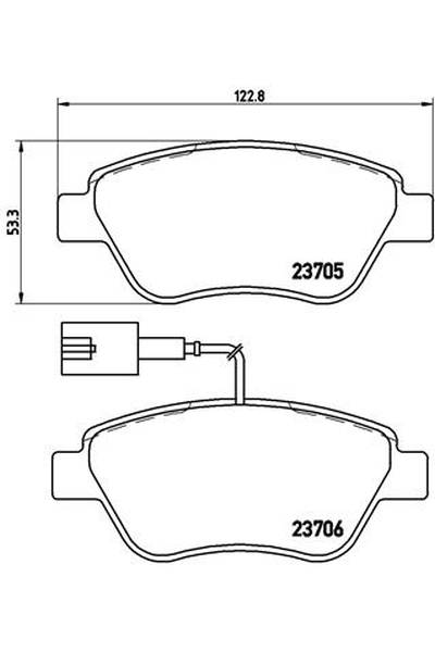 Kit pastiglie freno, Freno a disco BREMBO 65-P 23 085