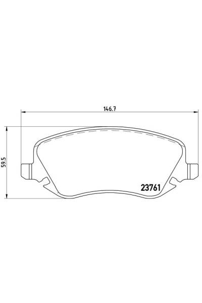 Kit pastiglie freno, Freno a disco BREMBO 65-P 23 088