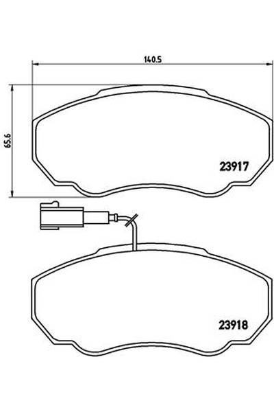 Kit pastiglie freno, Freno a disco BREMBO 65-P 23 091