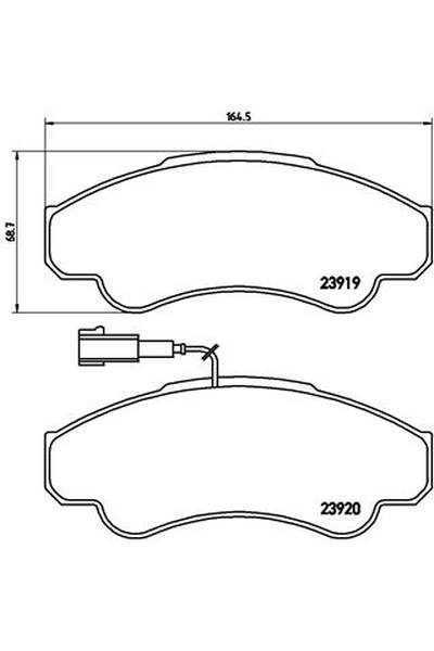 Kit pastiglie freno, Freno a disco BREMBO 65-P 23 092