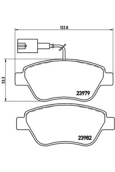 Kit pastiglie freno, Freno a disco BREMBO 65-P 23 108