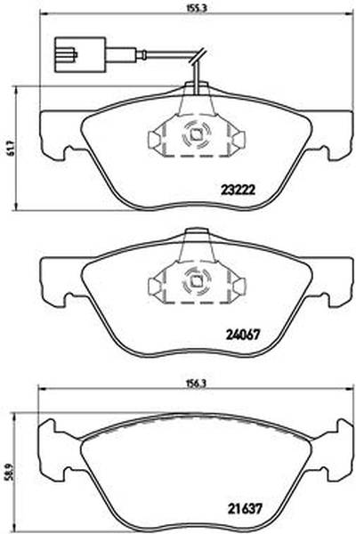 Kit pastiglie freno, Freno a disco BREMBO 65-P 23 112