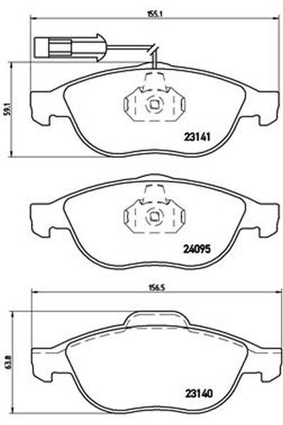 Kit pastiglie freno, Freno a disco BREMBO 65-P 23 114