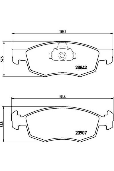 Kit pastiglie freno, Freno a disco BREMBO 65-P 23 118