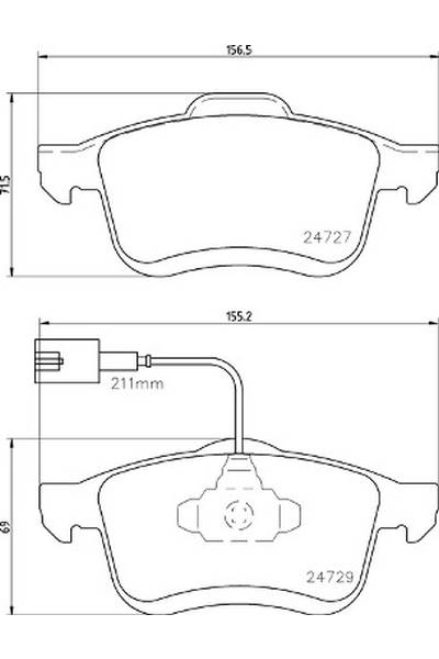 Set di pastiglie, freno a disco brembo 65-P 23 163