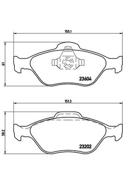 Kit pastiglie freno, Freno a disco BREMBO 65-P 24 055