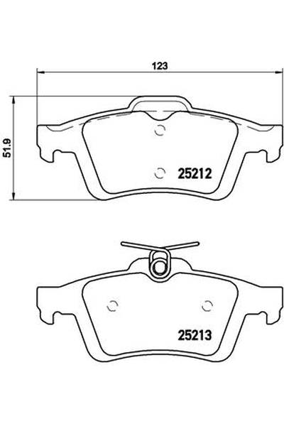 Kit pastiglie freno, Freno a disco BREMBO 65-P 24 148