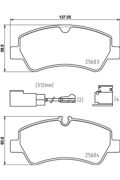 Set di pastiglie, freno a disco brembo 65-P 24 187