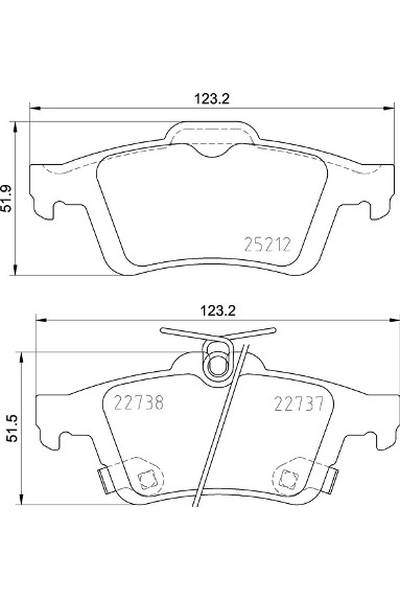 Set di pastiglie, freno a disco brembo 65-P 24 216