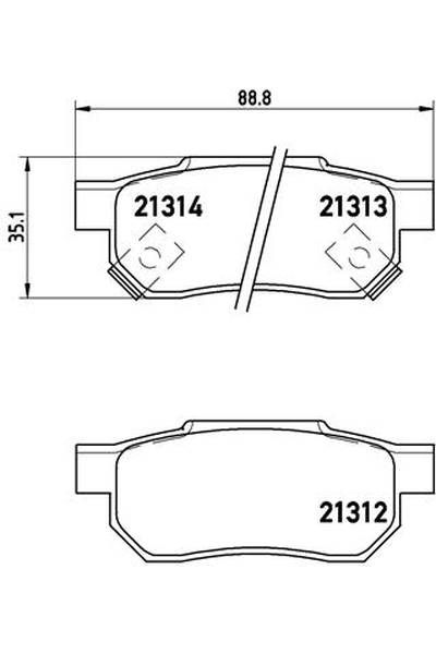 Kit pastiglie freno, Freno a disco BREMBO 65-P 28 017