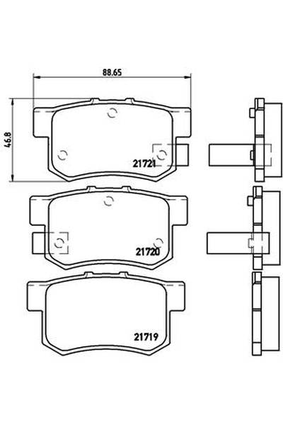 Kit pastiglie freno, Freno a disco BREMBO 65-P 28 022