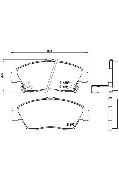 Kit pastiglie freno, Freno a disco BREMBO 65-P 28 024