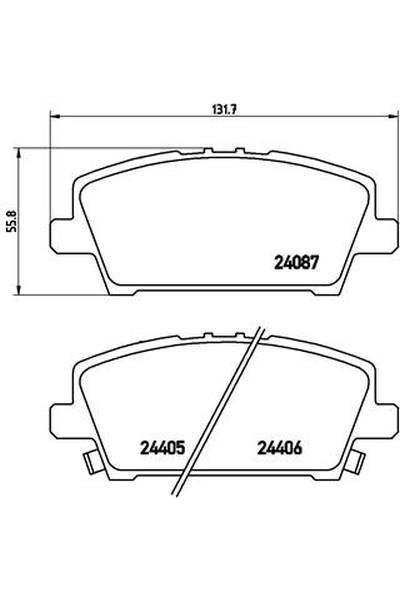 Kit pastiglie freno, Freno a disco BREMBO 65-P 28 037