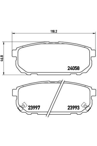 Kit pastiglie freno, Freno a disco BREMBO 65-P 30 023