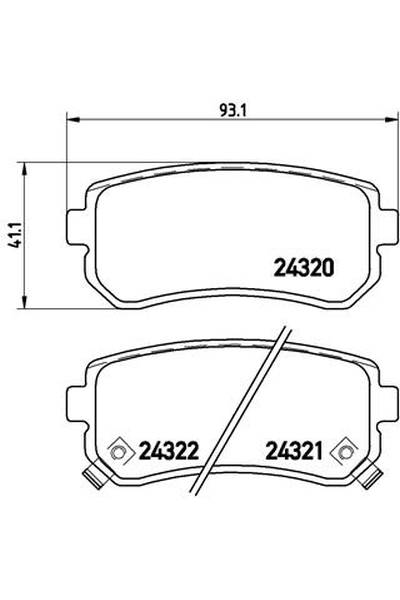 Kit pastiglie freno, Freno a disco BREMBO 65-P 30 025