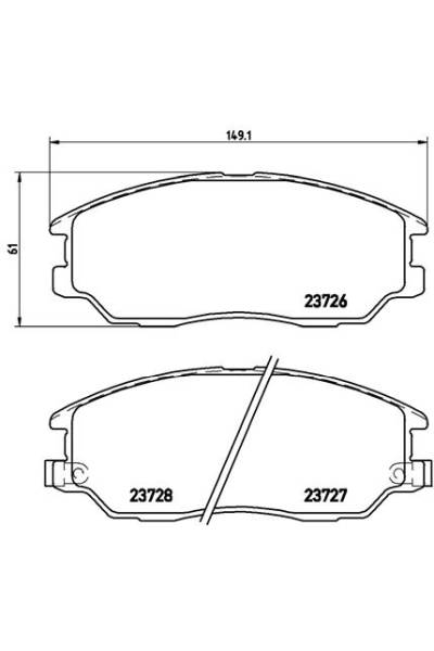 Kit pastiglie freno, Freno a disco BREMBO 65-P 30 028