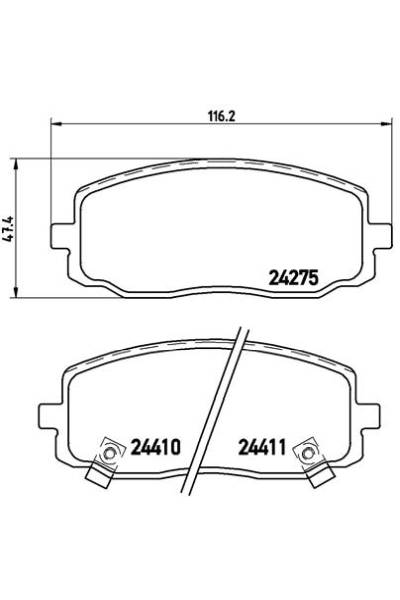 Kit pastiglie freno, Freno a disco BREMBO 65-P 30 032