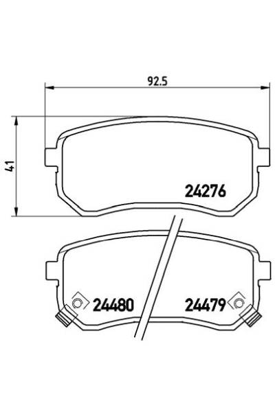 Kit pastiglie freno, Freno a disco BREMBO 65-P 30 033