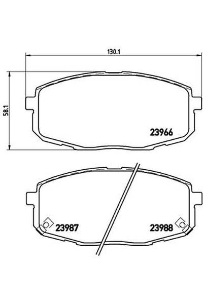 Kit pastiglie freno, Freno a disco BREMBO 65-P 30 034